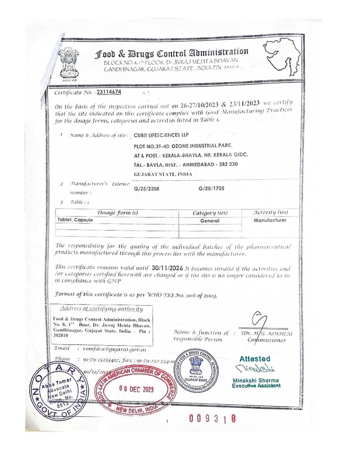 Certificate 1